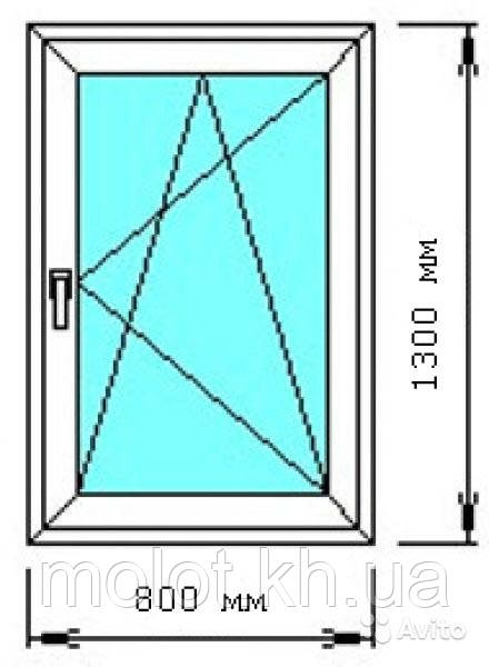 Металлопластиковое окно с поворотно-откидной створкой в частный дом - фото 2 - id-p481616695