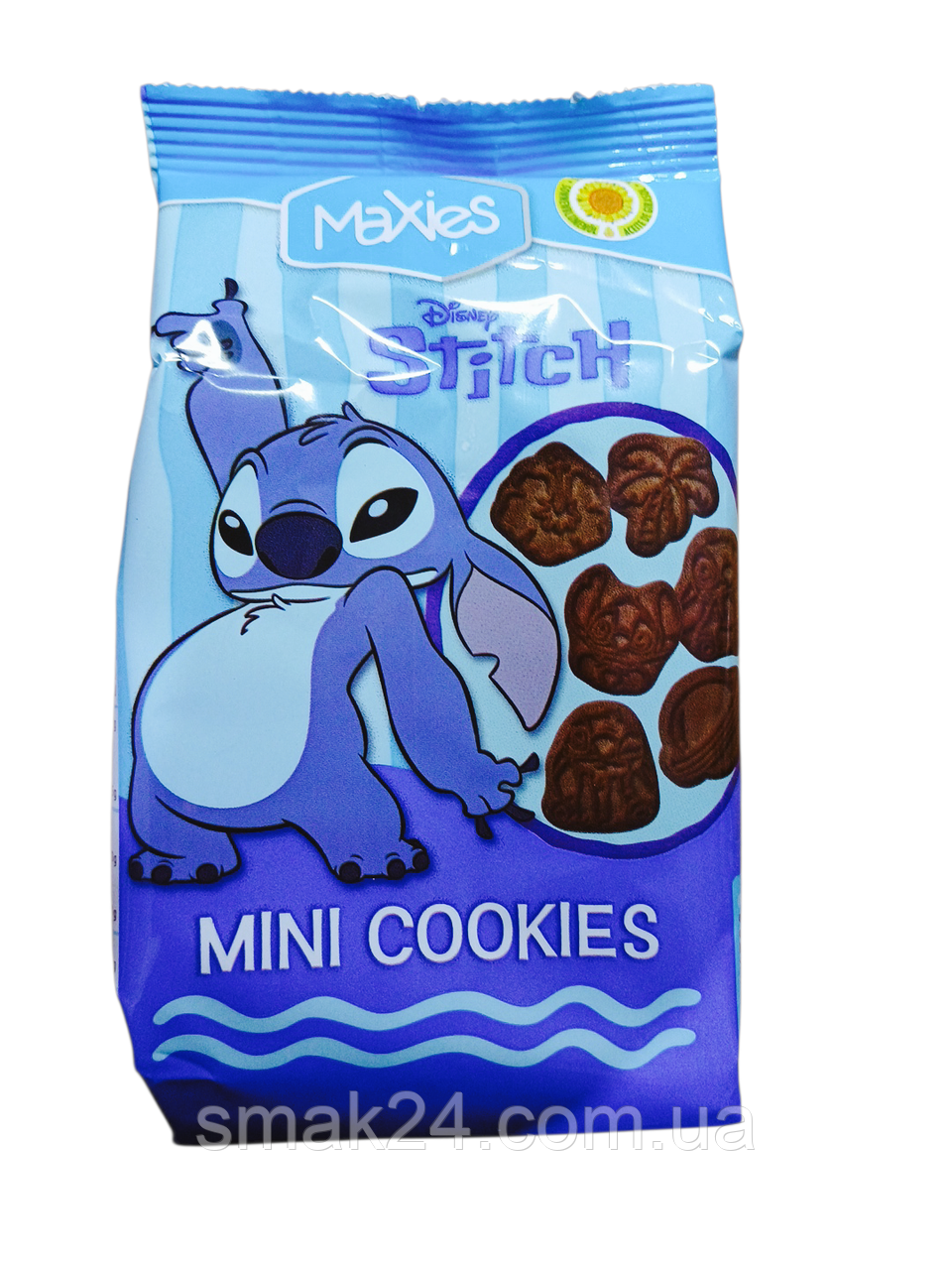 Печиво-міні дитяче Maxies Mini Cookies Stitch 100г Іспанія