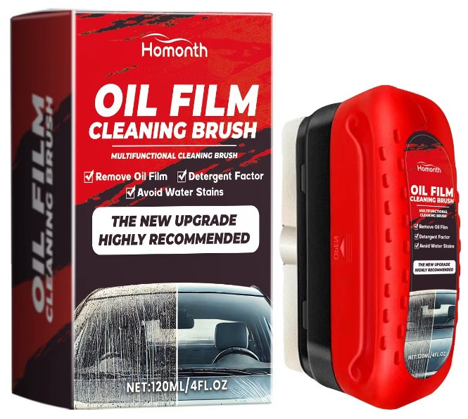 Автомобільна щітка для видалення масляної плівки та нальоту з лобового скла автомобіля 2 шт., фото 1