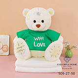 Медвежатко м'яка іграшка з пледом 3в1, іграшка подушка плед, фото 2