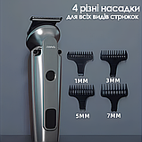 Машинка для стрижки Xiaomi Riwa RE-6325 з набором аксесуарів акумулятор 600 мАгод індикація заряду і USB зарядка, фото 5