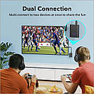 Bluetooth адаптер WONSUN B10S 2 в 1 (передавач / приймач) Bluetooth 5.0 з AUX 3,5 мм, портативний, низька затримка, чорний, фото 7