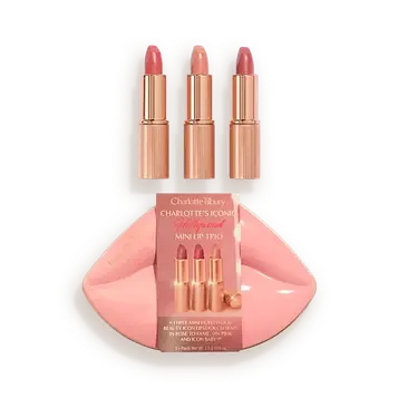 Charlotte Tilbury Mini Iconic Hollywood Lipstick Trio — набір мініпомад для губ, 3 × 1,5 г