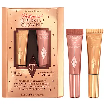 Charlotte Tilbury Mini Hollywood Superstar Beauty Highlighter Wand Duo - набір міні-хайлайтерів, 2 × 5 мл