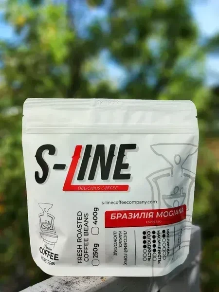 Кава Бразилія Моджиана (Brasil Mogiana), арабіка в зернах, 400 г