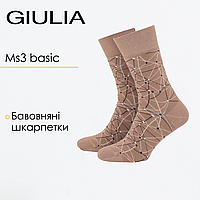 Високі шкарпетки Giulia 39/41 Brown-chantarel, бавовняні класичні шкарпетки для чоловіків