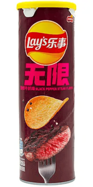 Чіпси Lay's Stax Black Pepper Rib Eye Steak 90г, фото 1