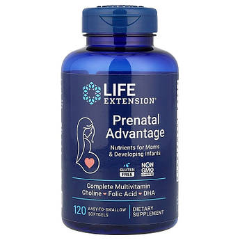 Вітаміни для вагітних Life Extension Prenatal Advantage 120 капсул