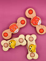 Іграшка для ванни з присоскою, спінер дитячий "подвійний" (колір в асортименті)