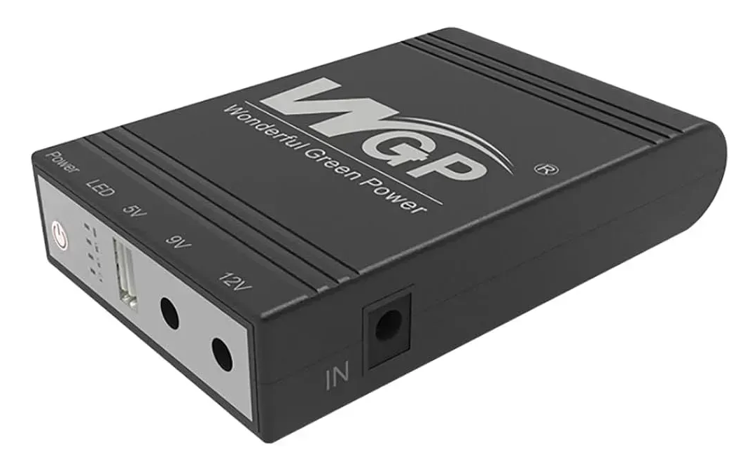 UPS для роутера WGP Mini UPS103A 10400mAh 5V/9V/12V (black), фото 1