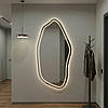Велике фігурне дзеркало з підсвіткою 1500х700 мм, фото 2