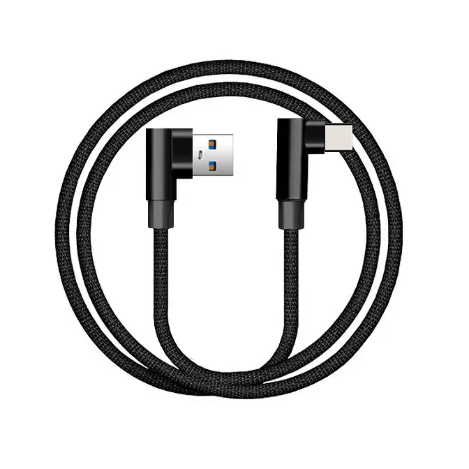 Usb кабель Android Type C 2.4 A для швидкої зарядки і передачі даних 1 м (чорний)