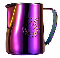 Питчер JIBL little 600 мл для молока з нержавіючої сталі, фіолетовий, для латте-арт