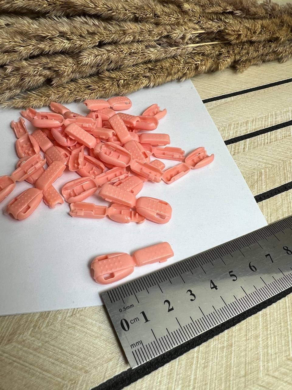 Кінцевик для шнура "квасоля" Персик, фото 1