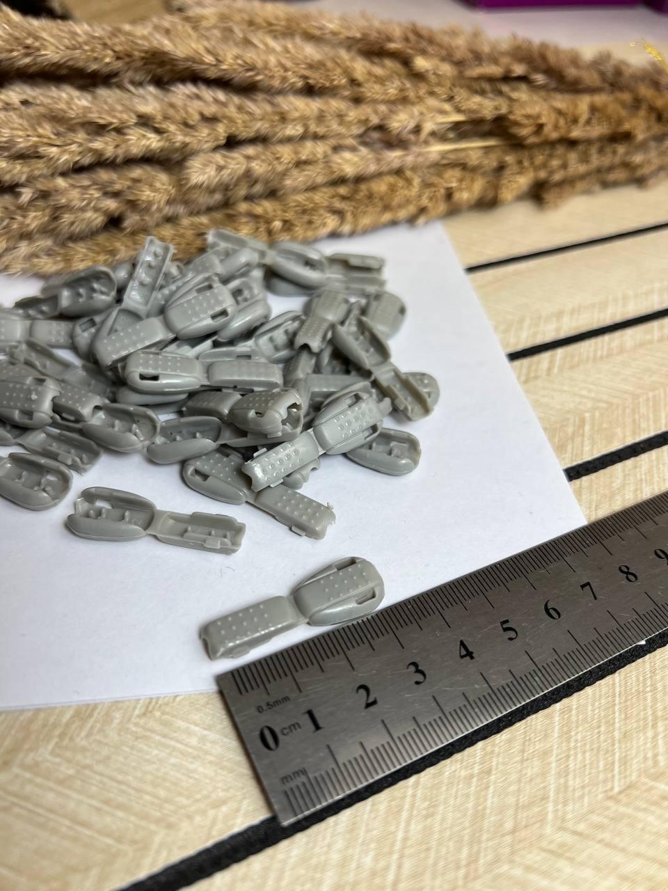 Кінцевик для шнура "квасоля" Сірий, фото 1