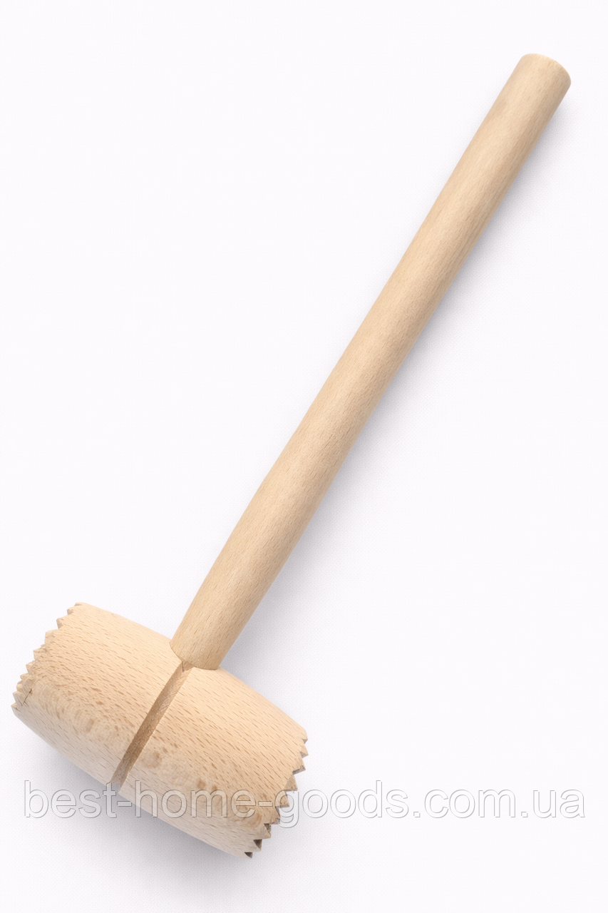 Дерев’яний молоток для м’яса з бука 30 см – екологічний інструмент для ніжного стейка та відбивних, фото 1