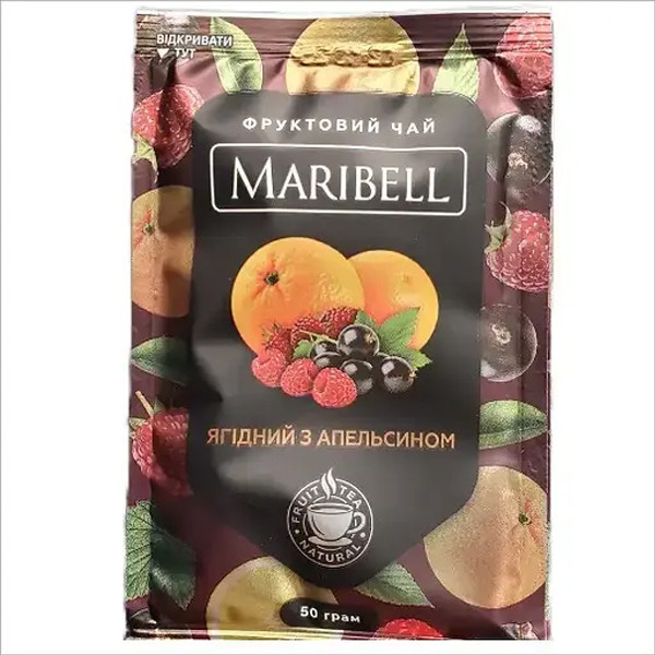 Чай Марібел ягідний з апельсином 50г, фото 1