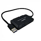 HUB USB 2 in 1 Combo Card Reader + HUB, фото 4