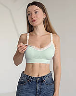 Топ для годування (зелений з мереживом), фото 2