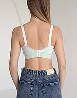 Топ для годування (зелений з мереживом), фото 3