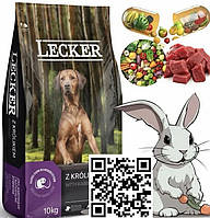 Корм для собак пуріна бріт Lecker Леккер преміум 10кг з кроликом