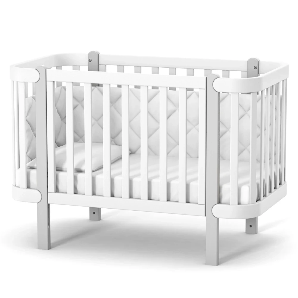 Ліжечко ЛД5 Монако білий / сірий