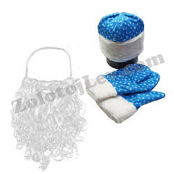 Набір Діда Мороза шапка рукавиці борода