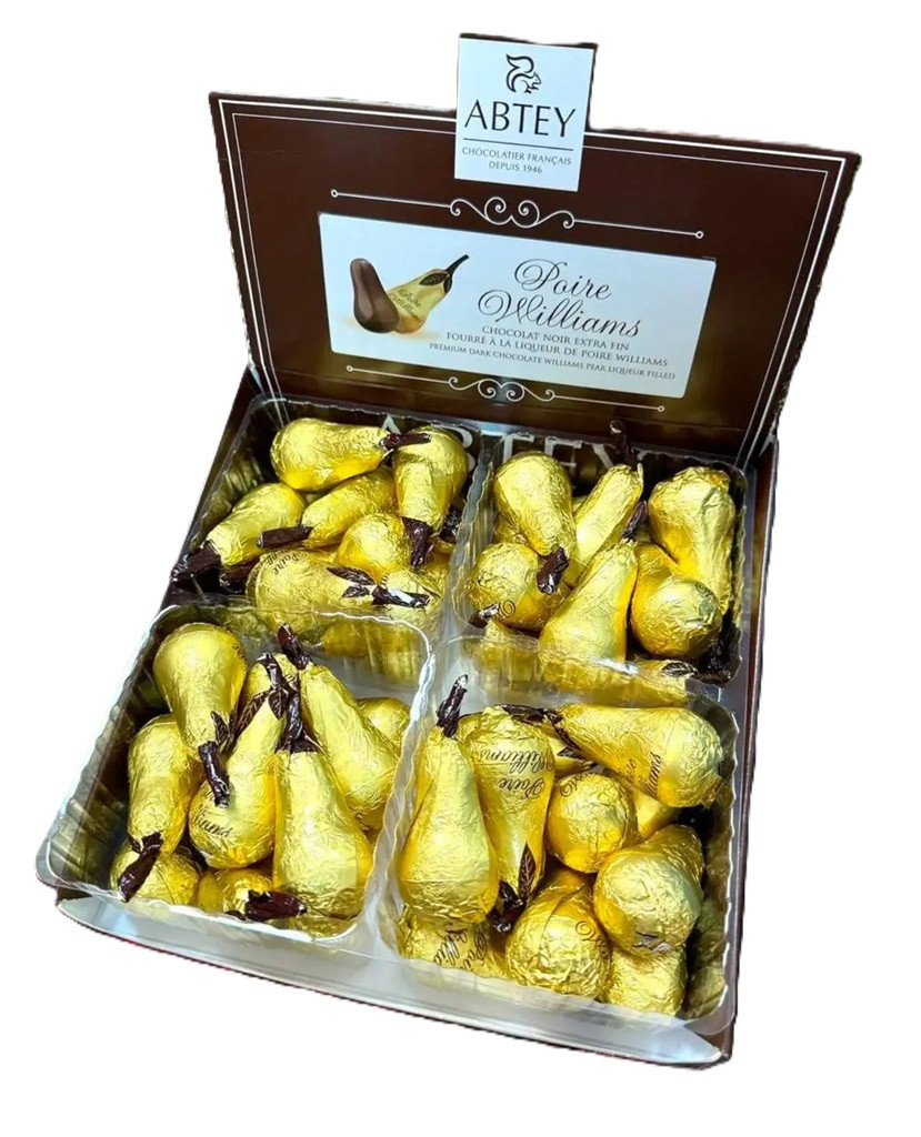Цукерки із Чорного Шоколаду з Грушевим Лікером Poire Williams Abtey 100 шт по 20 г всього 2 кг. Франція, фото 1