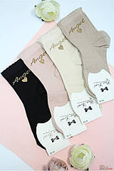 ОПТОМ Носки арома "Angel" со стразами (23 / 10-12 лет)  Pier Lone 8681788636111
