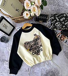 Кофта на дівчинку "Серце" на флісі Чорна 23680, 14, JYBE, Чорний, Для дівчаток, Зима, 110