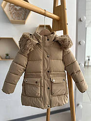 Куртка на дівчинку з хутром Молочний M625, Kids Star, Молочний, Для дівчаток, Зима, 164