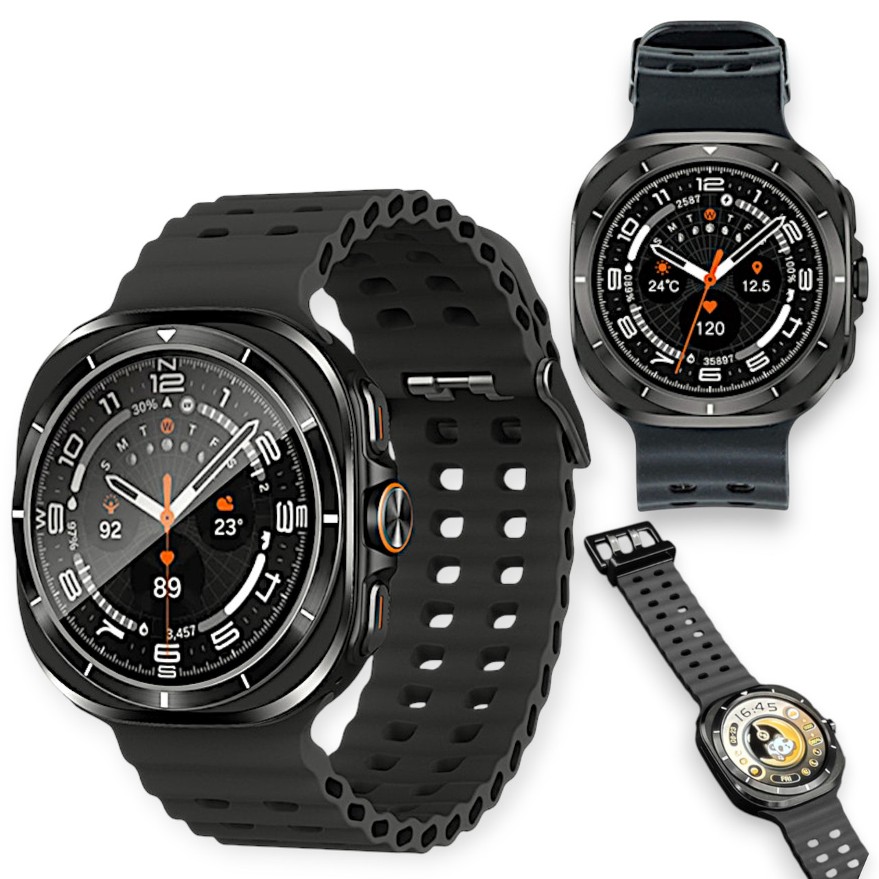 Смарт-годинник XO Watch Ultra AMOLED 1.43″ з підтримкою дзвінків, Bluetooth, спортивний, водостійкий, чорний, фото 1