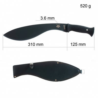 Мачете Cold Steel Kukri Machete | Нож мачете с черным лезвием. a00011-1