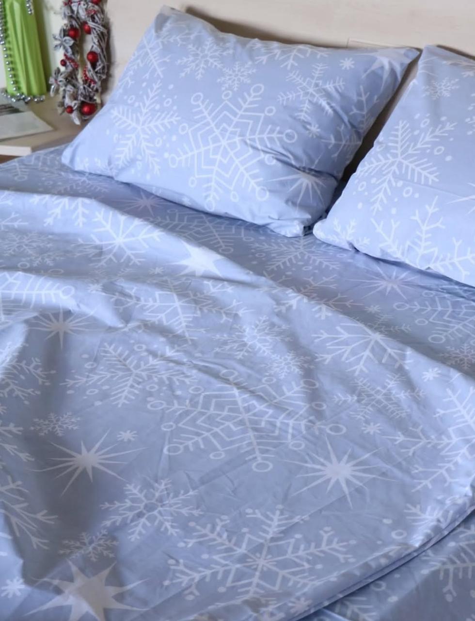 Постільна білизна бязь Сніжинки, фото 1
