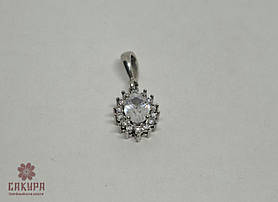 Срібний Кулон зі вставкою цирконій