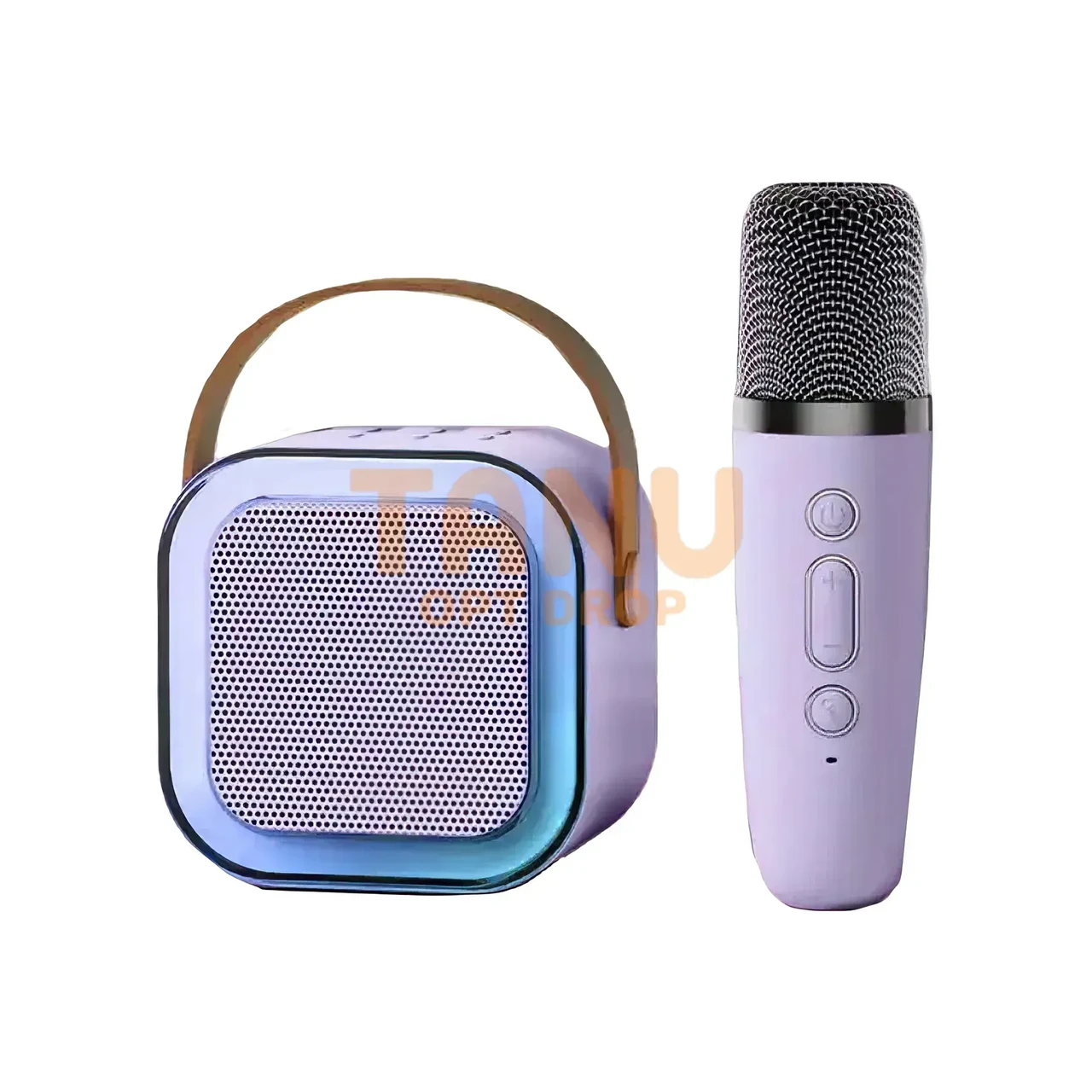 Караоке система LY-387 портативна Bluetooth колонка з бездротовим мікрофоном Синій, фото 1