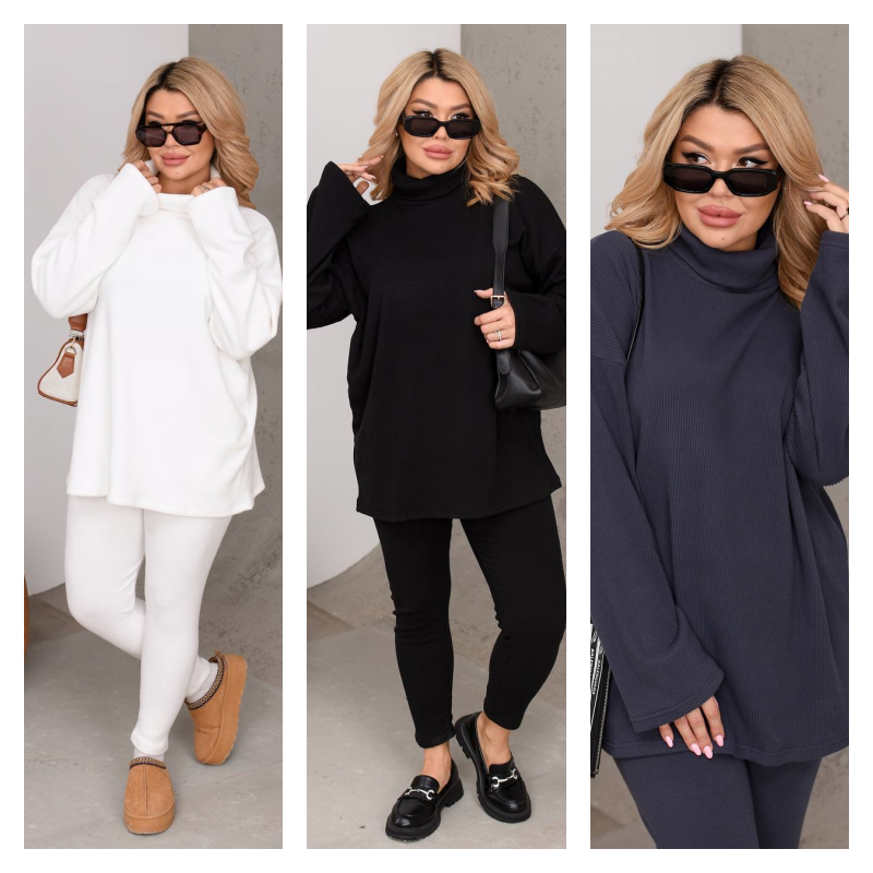 Костюм светр + лосини батал, фото 1