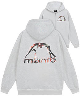 Зип-Худі Manto Fight Co Gym Logo унісекс толстовка кофта лонгслів манто Boxing MMA UFC сірий