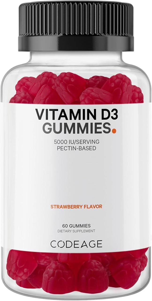 CodeAge Vitamin D3 Gummies/Вітамін Д3 5000 МО жувальний 60 шт. BX526, фото 1