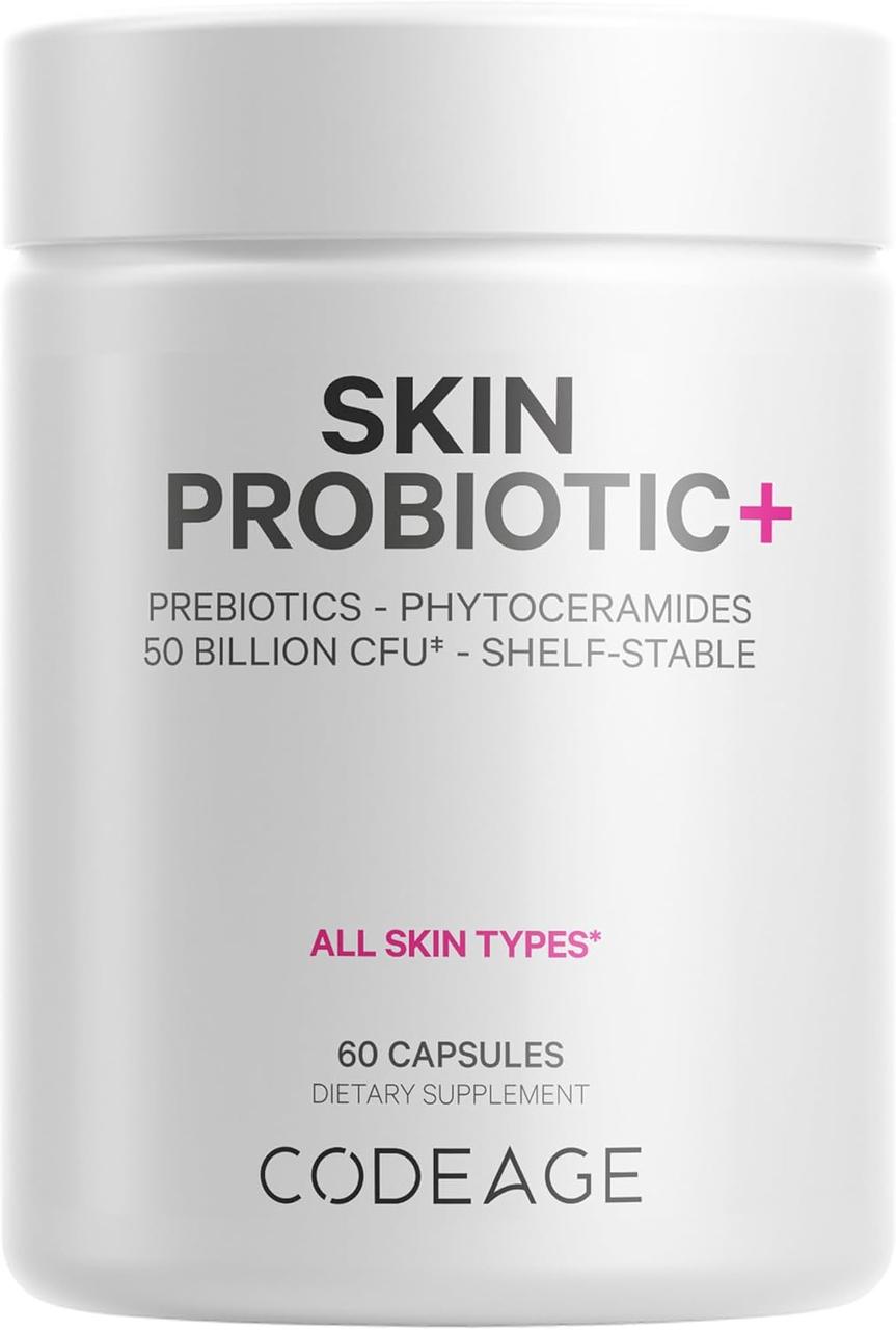 CodeAge Skin Probiotic/Пробіотик для здоров'я шкіри 60 капсул BX256, фото 1