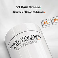 CodeAge Multi Collagen Raw Greens / П'ять типів колагену + 21 органічний фрукт і овоч 180 капсул BX361, фото 6