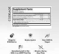 CodeAge Organic Black Elderberry Vitamins/ Органічна чорна бузина 90 капсул BX646, фото 2