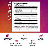 CodeAge Liposomal Wonder-D / Рослинний ліпосомальний рідкий вітамін Д3 + К2 225 мл BX176, фото 2