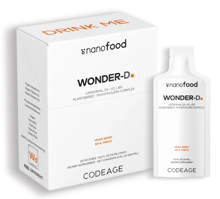 CodeAge Liposomal Vitamin D3 + K2 + B12 / Ліпосомальні вітаміни Д3 + К2 + Б12 30 саше BX957, фото 1