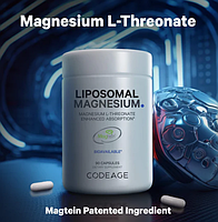 CodeAge Liposomal Magnesium L-Threonat/ Магній L-треонат ліпосомальний 90 капсул BX527, фото 2