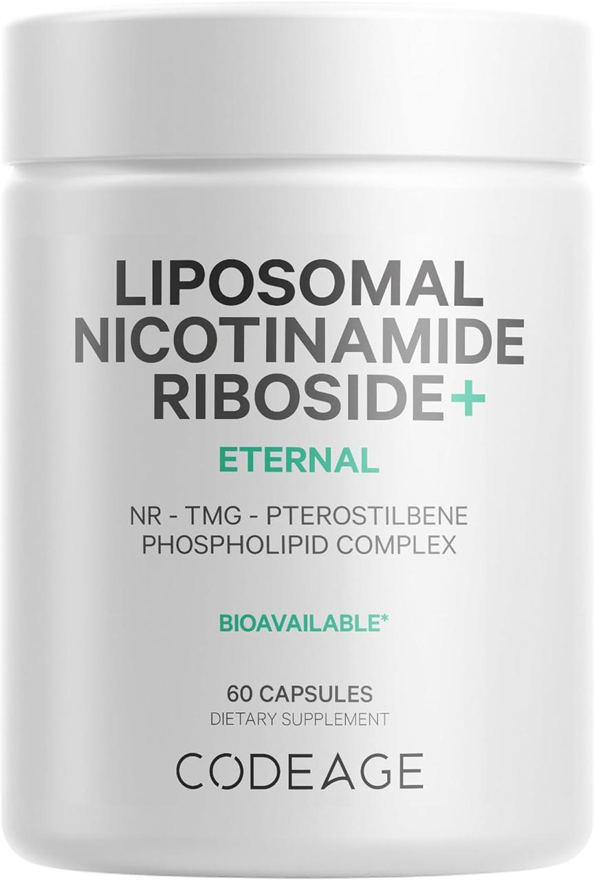 CodeAge Liposomal Nicotinamide Riboside+/Ліпосомальний нікотинамід рибозид 60 капсул BX233, фото 1