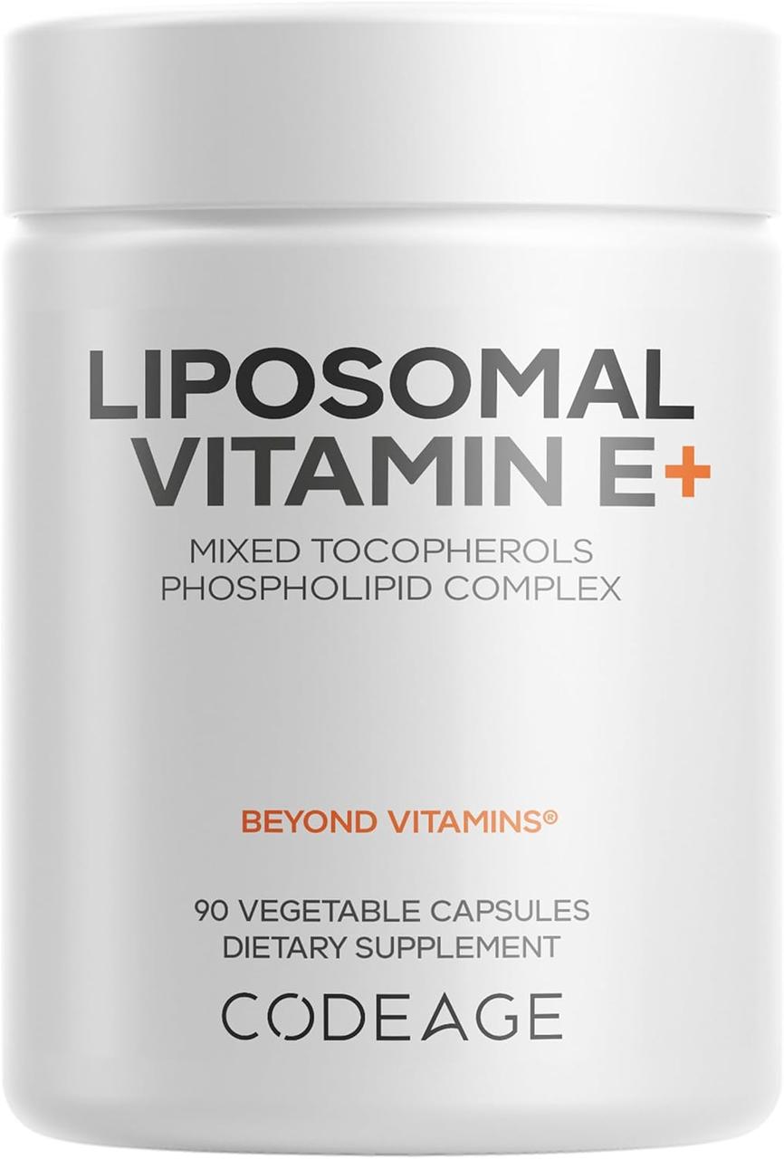CodeAge Liposomal Vitamin E/ Ліпосомальний вітамін Е на основі соняшникової олії 90 капсул BX187, фото 1