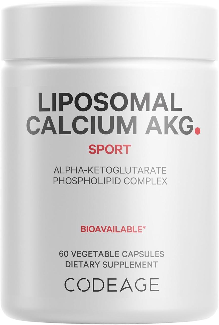 CodeAge Liposomal Calcium AKG / Ліпосомальний кальцій альфа-кетоглутарат 60 капсул BX613, фото 1