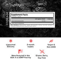 CodeAge Liposomal Calcium AKG / Ліпосомальний кальцій альфа-кетоглутарат 60 капсул BX613, фото 2