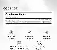 CodeAge Liposomal Magnesium Taurate / Ліпосомальний магній таурат + Вітамін Б6 120 капсул BX769, фото 2